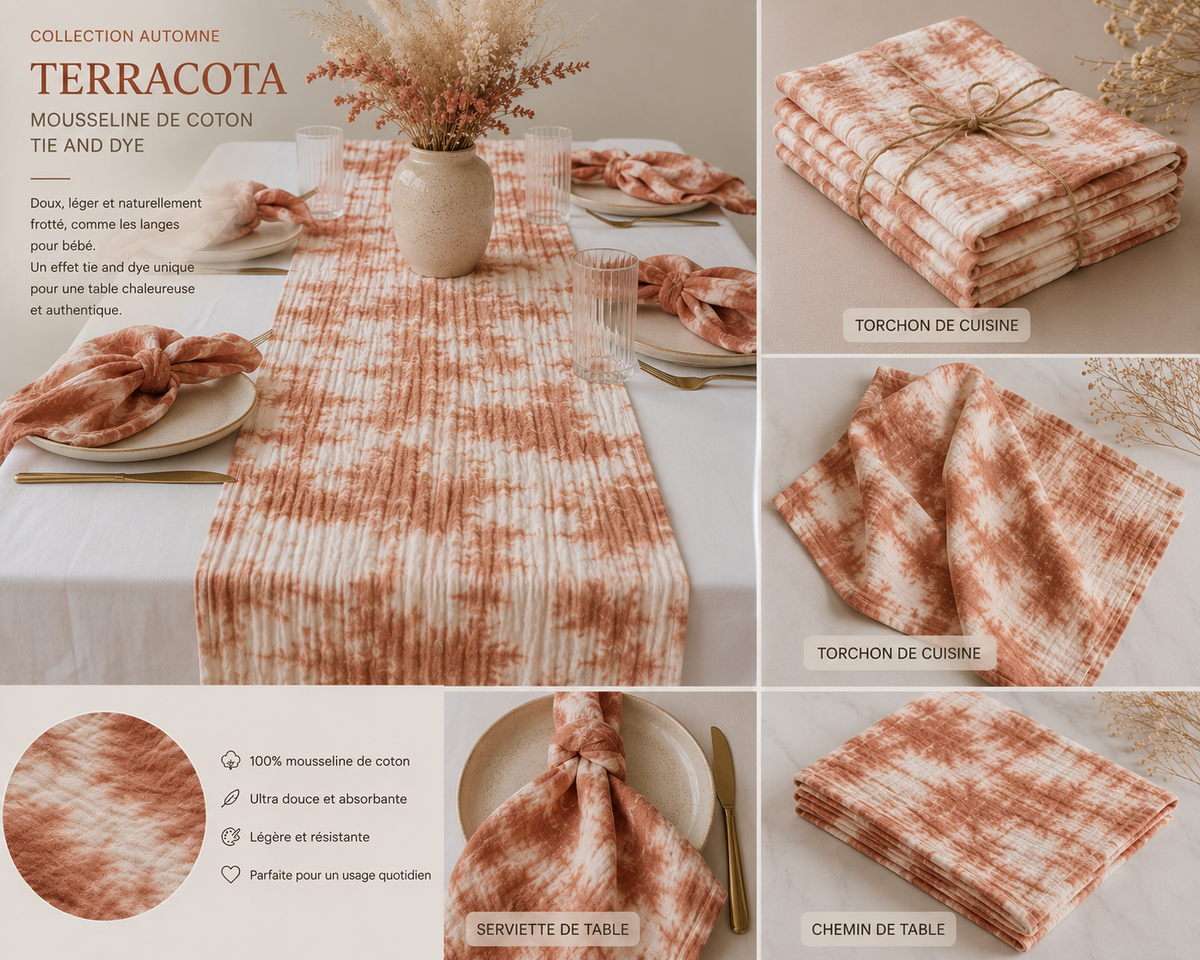 Serviette de table - Terracota